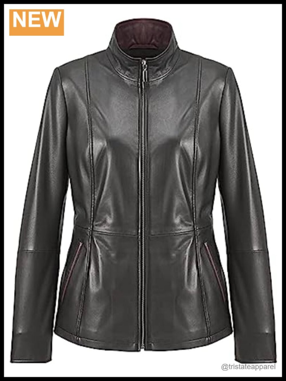Genuine Lambskin Leather Motorcycle Jacket for Women